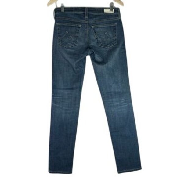 AG Adriano Goldschmied The Stilt Cigarette Leg Blue Denim Jeans 27R Womens - Picture 2 of 11